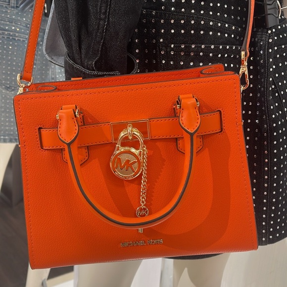 Michael Kors Hamilton Small Satchel Shoulder Crossbody Bag 
Poppy 
NWT - Picture 6 of 16